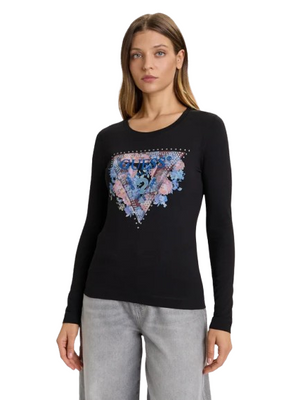 Guess T-shitr ml Donna Mod. W5BI74 J1314 JBLK Nero