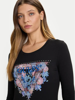 Guess T-shitr ml Donna Mod. W5BI74 J1314 JBLK Nero