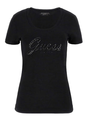 Guess T-shirt Donna Mod. W5YI46 J1314 JBLK Nero