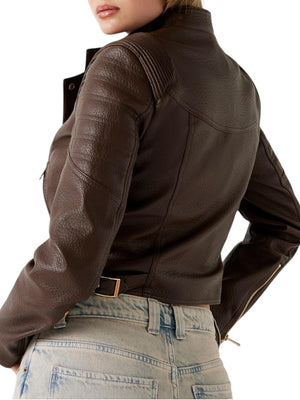 Guess Giubbotto pelle Donna Mod. W5YL19 WHDS0 FN09 Moro