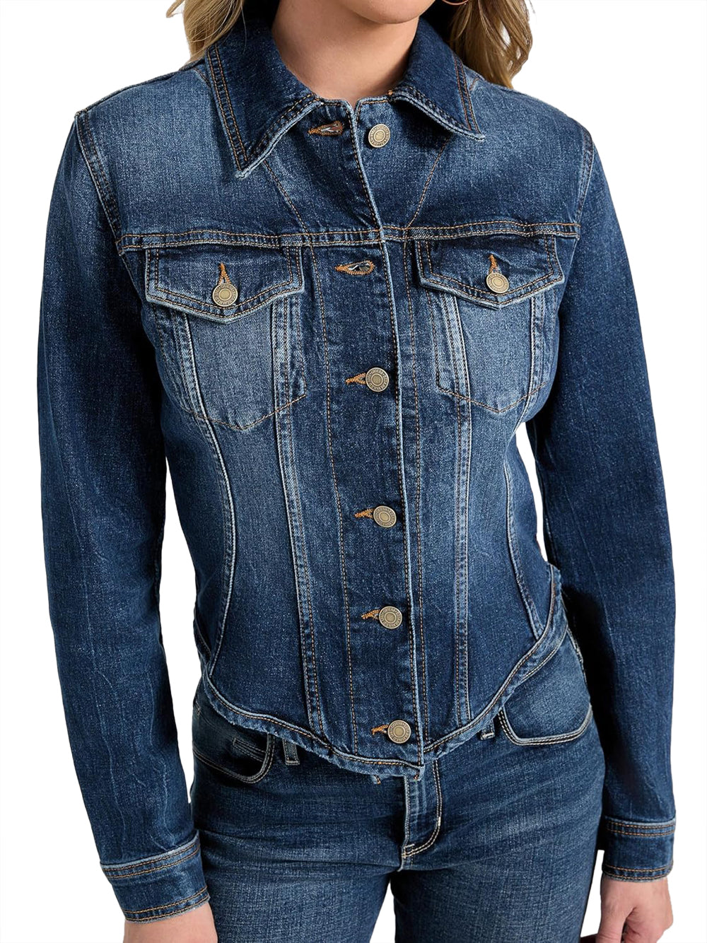 Guess Giubbotto corto Donna Mod. W5YN49 D5QP4 TGLG Denim