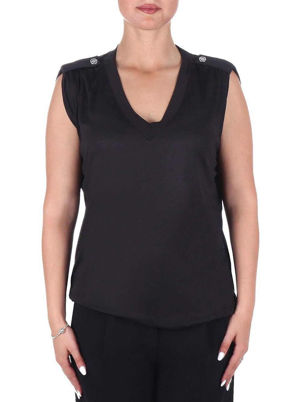 Guess T-shirt Donna Mod. W5YP52 KCYW2 JBLK Nero