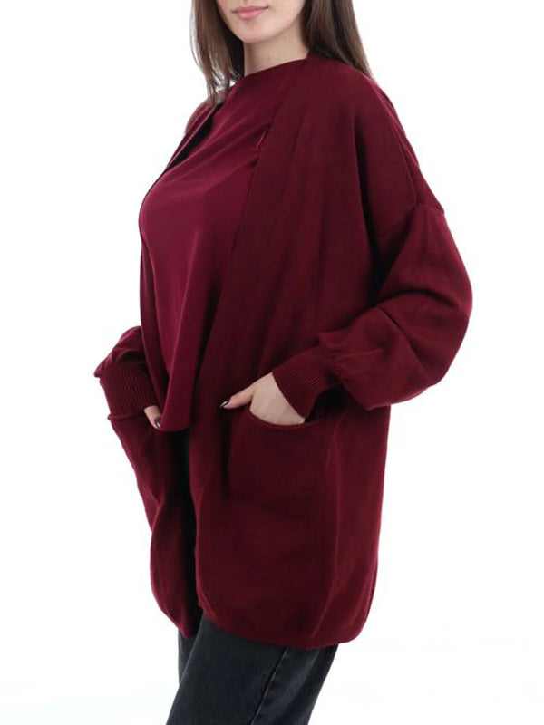 I AM Cardigan Donna Mod. 22609 BORDO2051 Bordeau