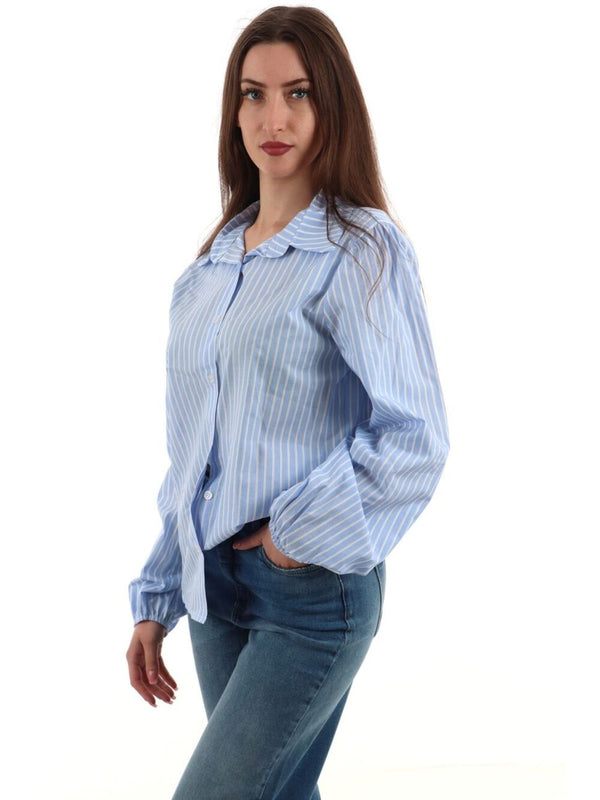 I AM Camicia Donna Mod. 24416 RIGHE CELESTE Celeste