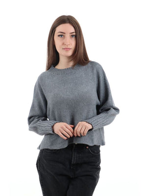 I AM Maglione Donna Mod. 9825 CROP Grigio