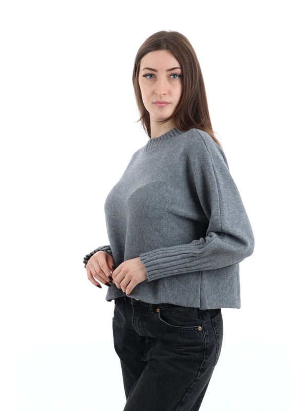 I AM Maglione Donna Mod. 9825 CROP Grigio