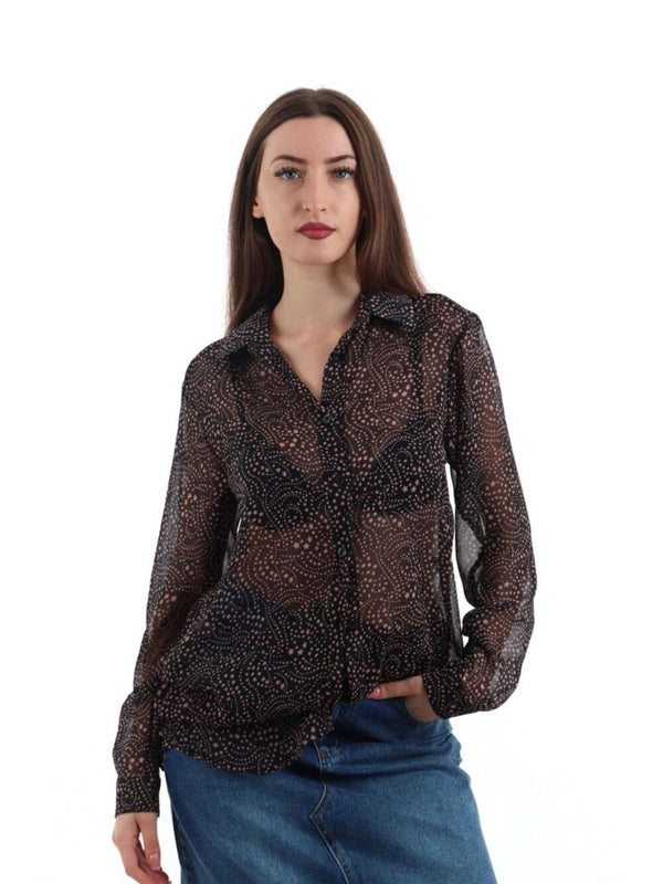I AM Maglione Donna Mod. 9825 CROP Nero