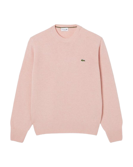 Lacoste Maglione Girocollo Uomo Mod. AH2916 LANA 91G Rosa