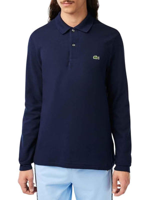 Lacoste Polo Manica Lunga Uomo Mod. L1312 166 Blu