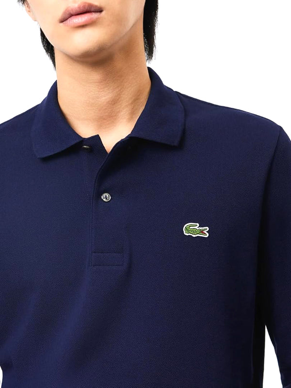 Lacoste Polo Manica Lunga Uomo Mod. L1312 166 Blu