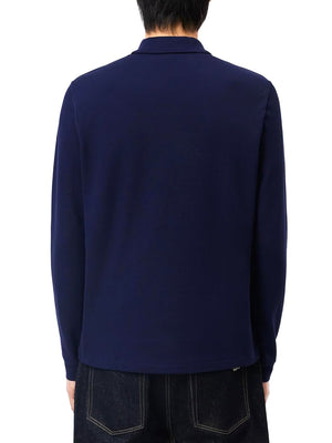 Lacoste Polo Manica Lunga Uomo Mod. L1312 166 Blu