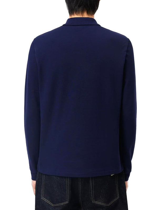 Lacoste Polo Manica Lunga Uomo Mod. L1312 166 Blu