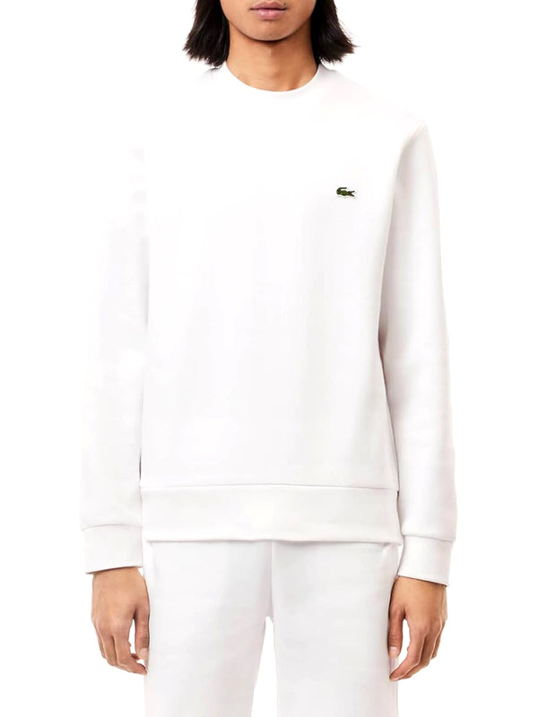 Lacoste Felpa Girocollo Uomo Mod. SH9608 001 Bianco