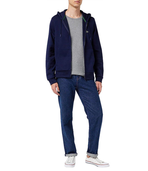Lacoste Felpa Zip Uomo Mod. SH9626 166 Blu