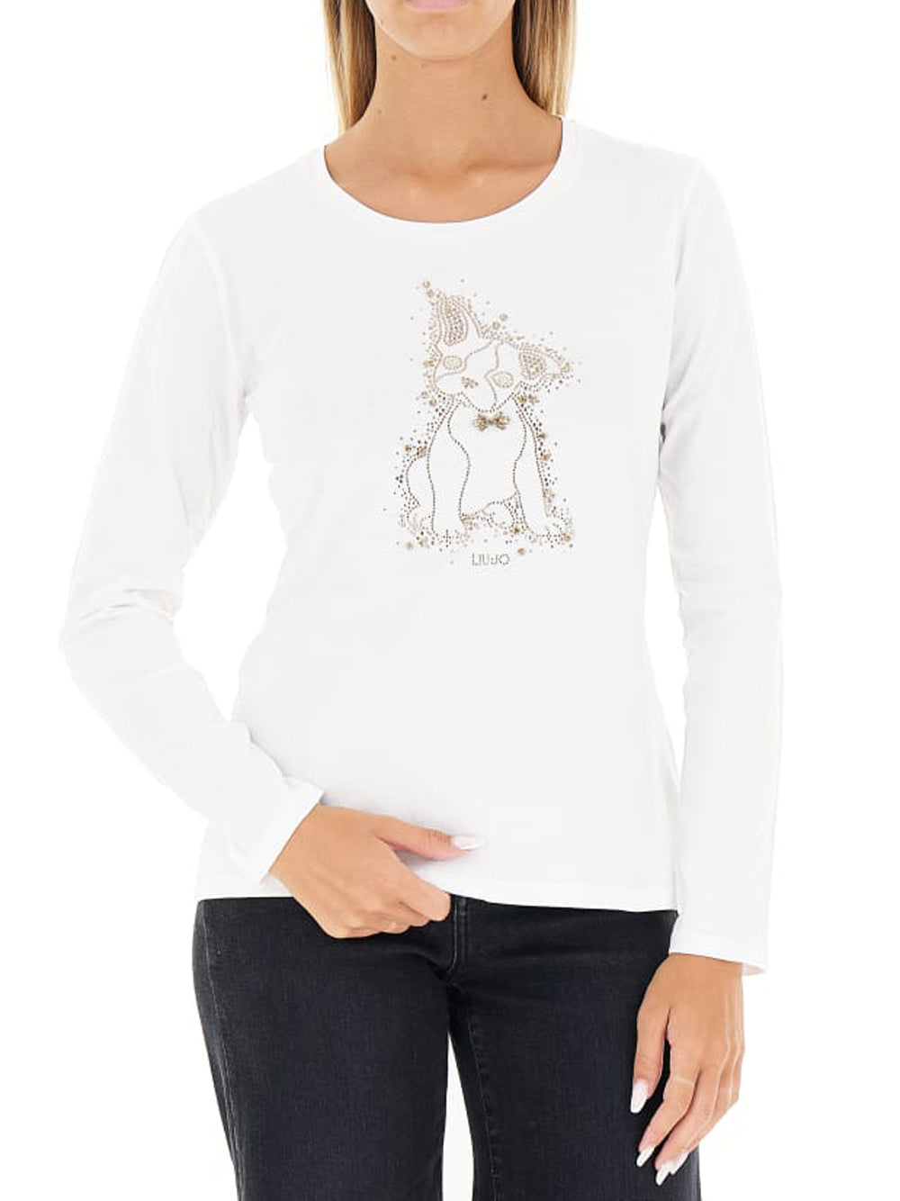 Liu Jo T-shirt Donna Mod. MF5519 JS923 M9789 Bianco