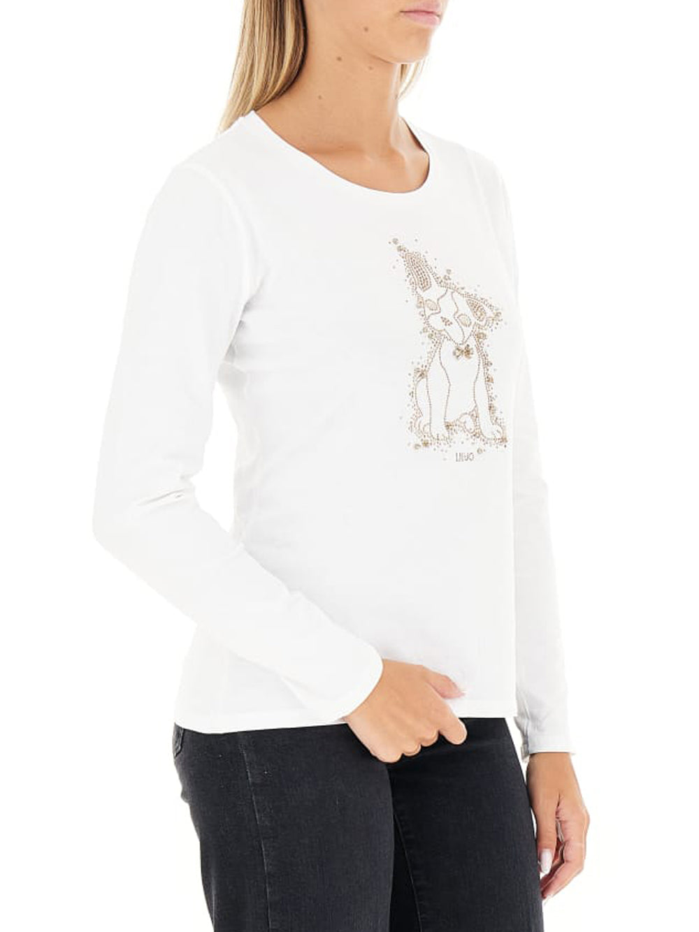 Liu Jo T-shirt Donna Mod. MF5519 JS923 M9789 Bianco