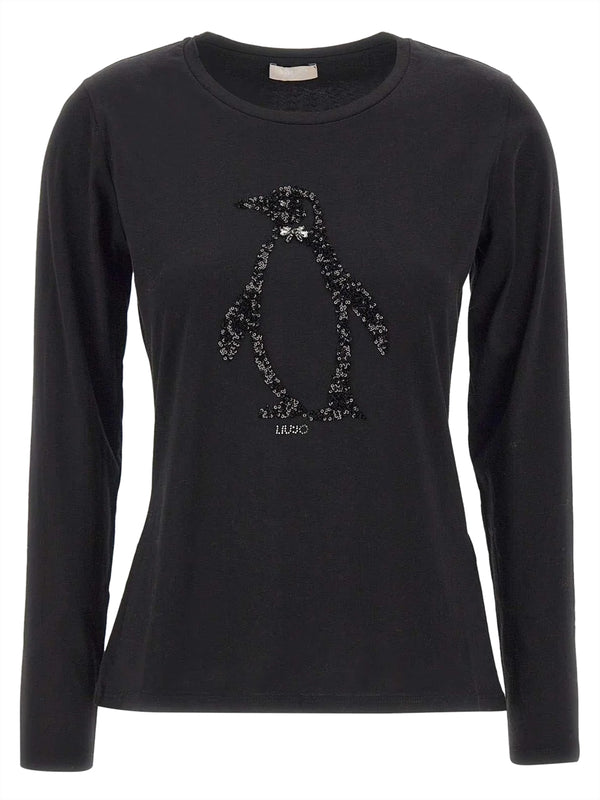 Liu Jo T-shirt Donna Mod. MF5519 JS923 P9142 Nero