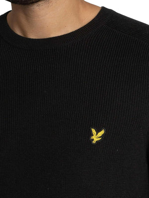 Lyle & Scott Maglione Girocollo Uomo Mod. KN2303 COT-VISC X002 Nero