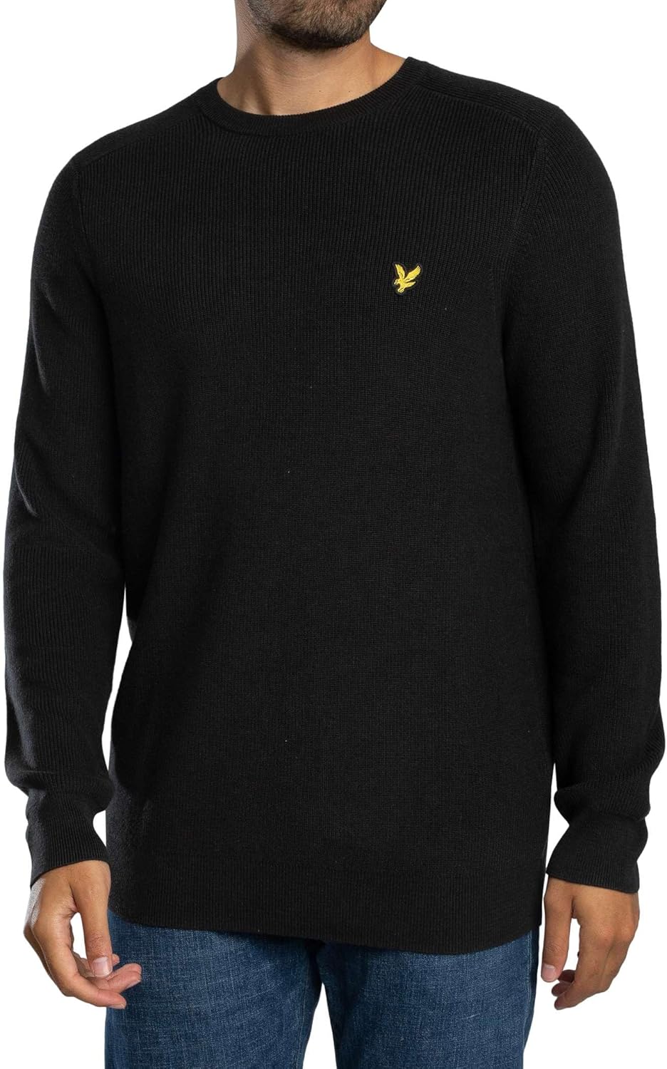 Lyle & Scott Maglione Girocollo Uomo Mod. KN2303 COT-VISC X002 Nero