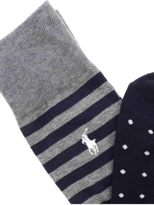 Polo Ralph Lauren Calzini Uomo Mod. 449655259 2PACK 002 Multicolor