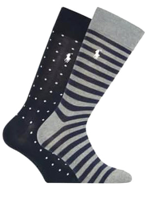 Polo Ralph Lauren Calzini Uomo Mod. 449655259 2PACK 002 Multicolor