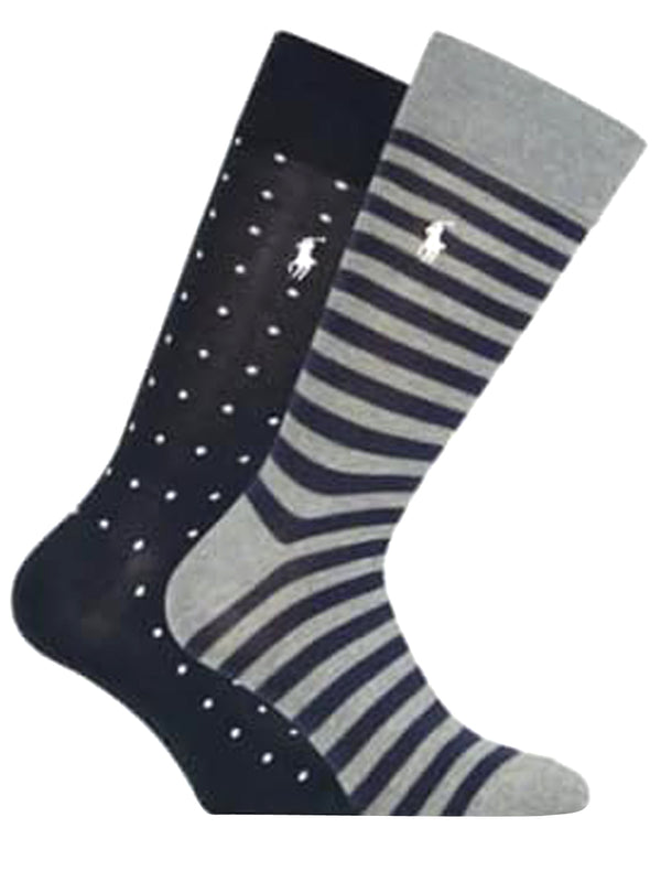 Polo Ralph Lauren Calzini Uomo Mod. 449655259 2PACK 002 Multicolor