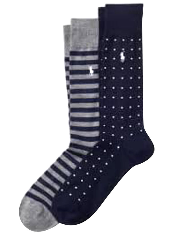 Polo Ralph Lauren Calzini Uomo Mod. 449655259 2PACK 002 Multicolor