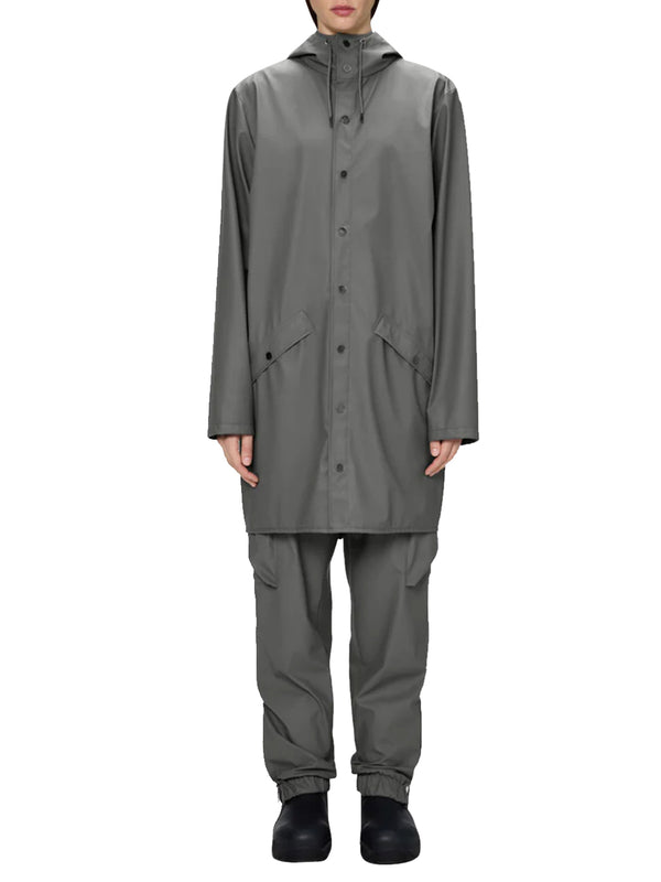 Rains Impermeabile UNISEX Mod. 12020 LONG JACKET 03 GREEN