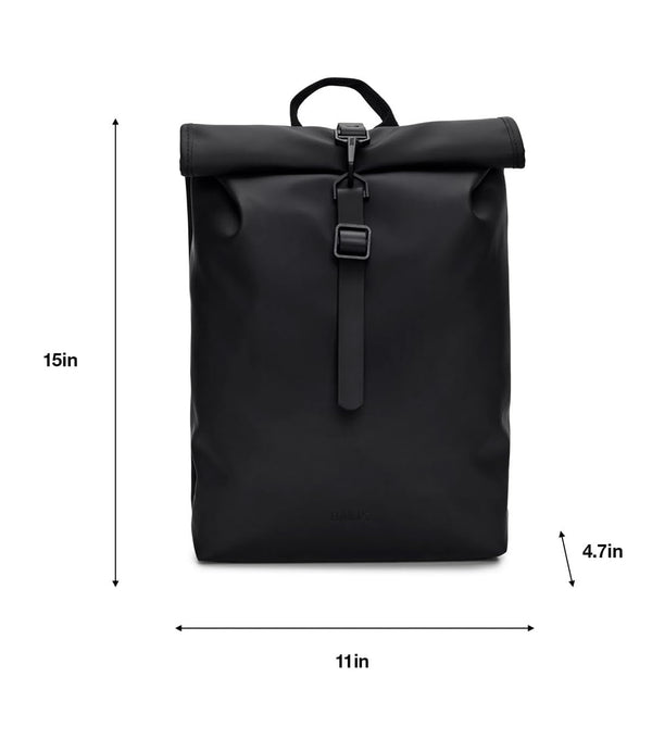 Rains Zaino UNISEX Mod. 13330 ROLLTOP MINI 01 Nero