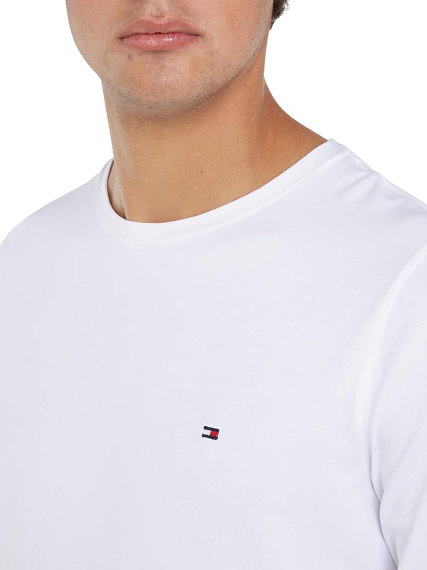Tommy Hilfiger T-shitr Manica Lunga Uomo Mod. MW0MW10804 YBR Bianco