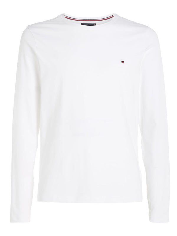 Tommy Hilfiger T-shitr Manica Lunga Uomo Mod. MW0MW10804 YBR Bianco