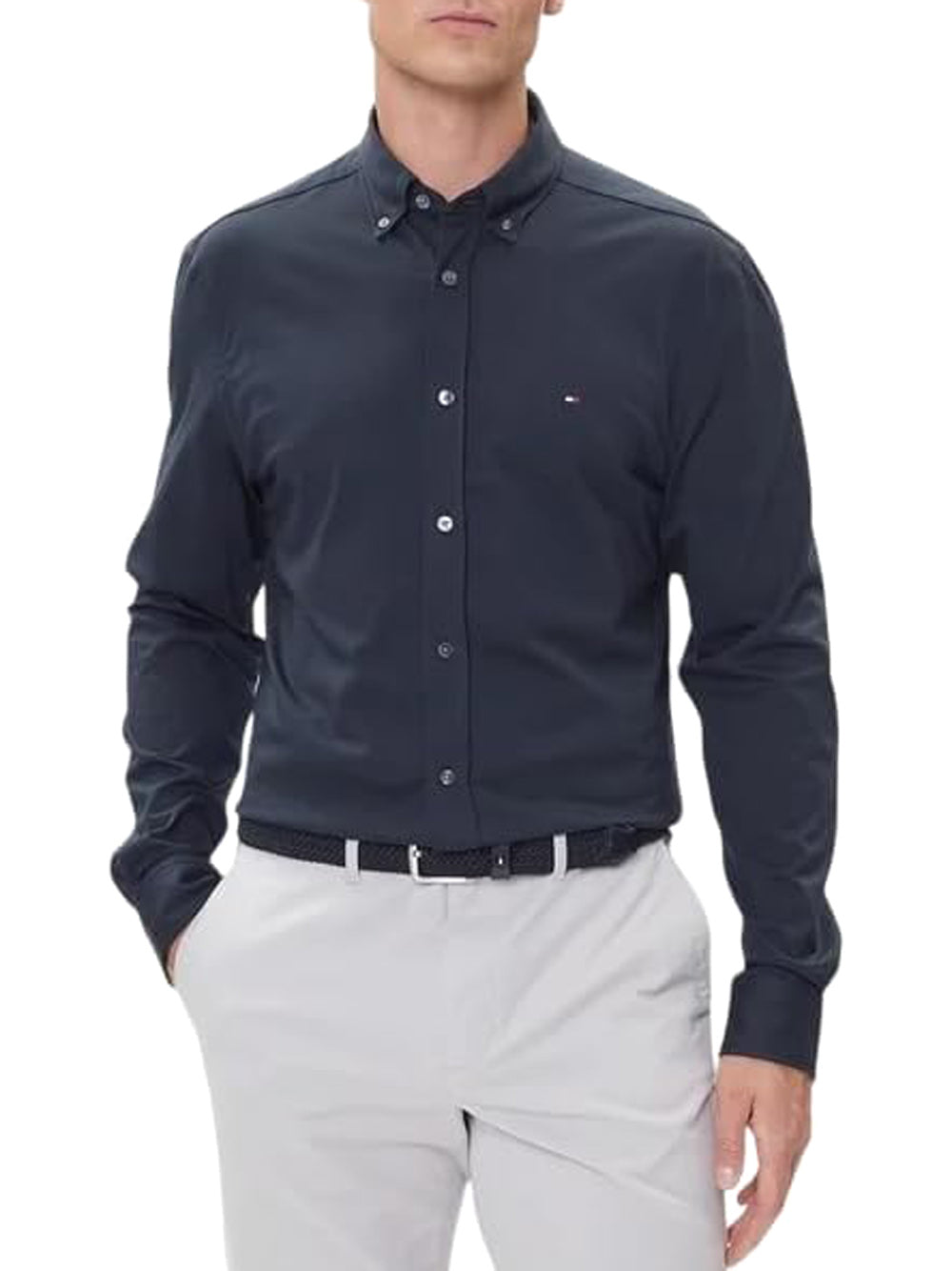 Tommy Hilfiger Camicia Manica Lunga Uomo Mod. MW0MW039418 DW5 Blu