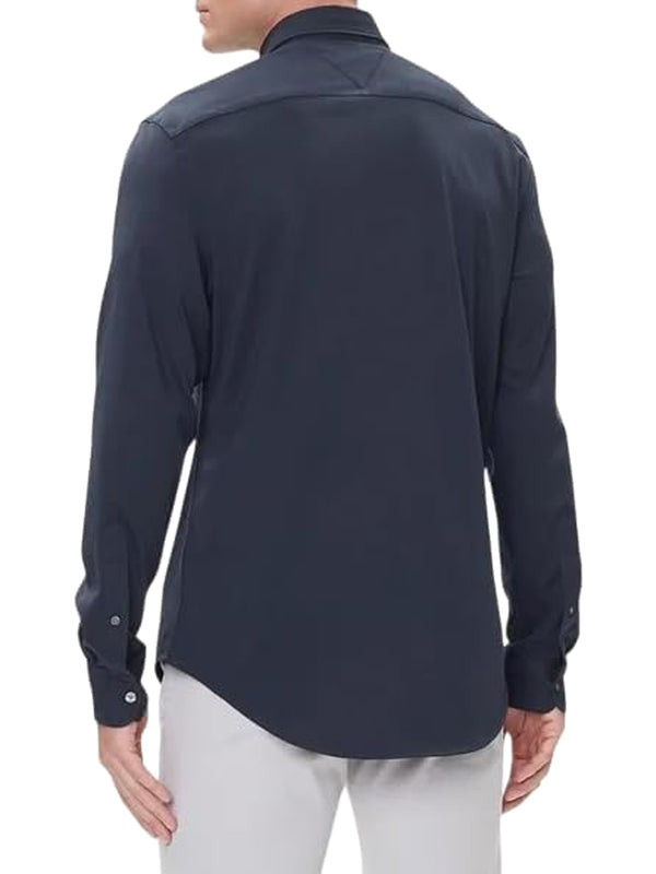 Tommy Hilfiger Camicia Manica Lunga Uomo Mod. MW0MW039418 DW5 Blu