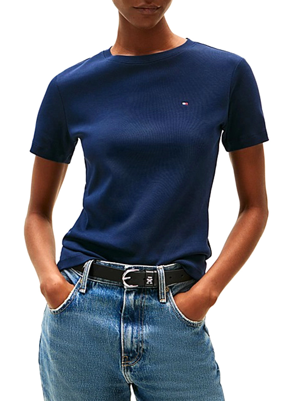 Tommy Hilfiger T-shirt Donna Mod. WW0WW40587 C1G Blu
