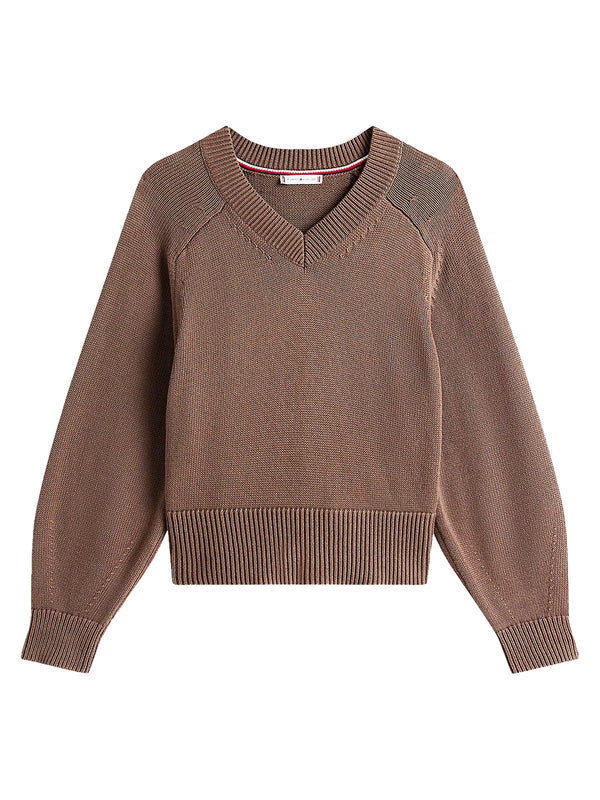 Tommy Hilfiger Maglia Donna Mod. WW0WW45700 GT0 Marrone