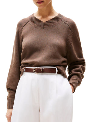 Tommy Hilfiger Maglia Donna Mod. WW0WW45700 GT0 Marrone