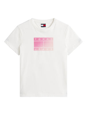 Tommy Hilfiger T-shirt Donna Mod. DW0DW20905 YBL Bianco