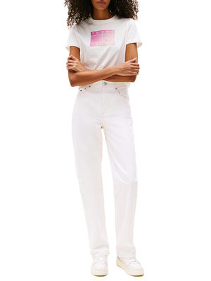 Tommy Hilfiger T-shirt Donna Mod. DW0DW20905 YBL Bianco