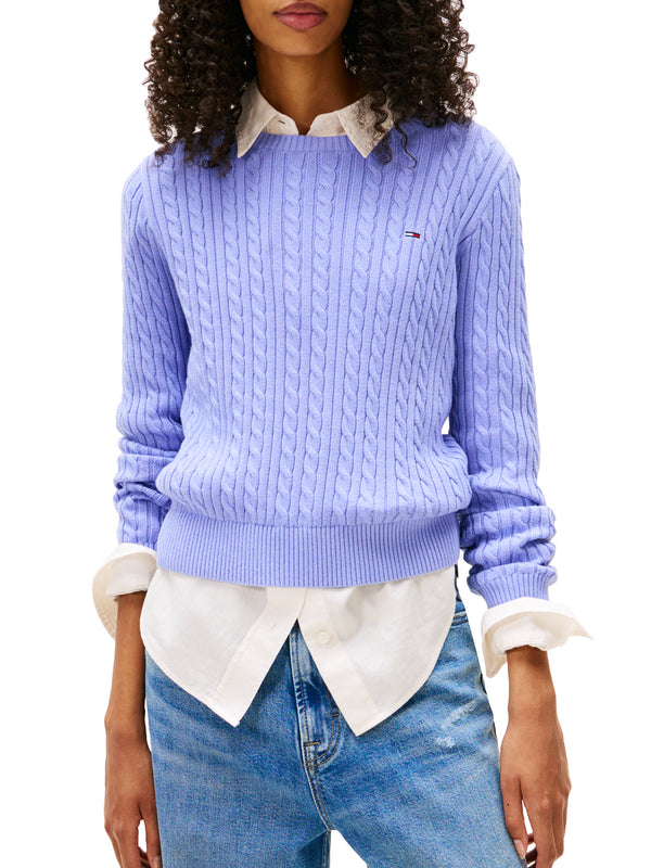 Tommy Hilfiger Maglia Donna Mod. DW0DW22165 C5Z Celeste