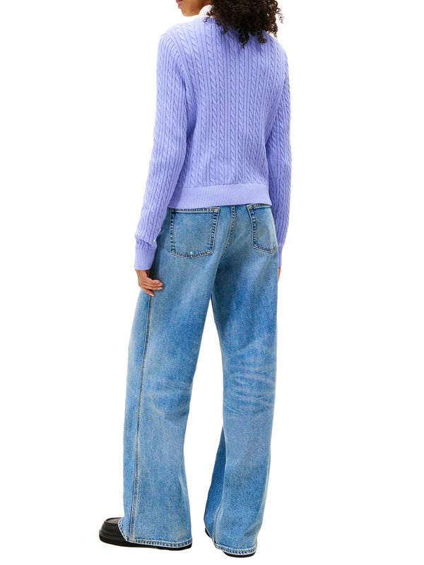 Tommy Hilfiger Maglia Donna Mod. DW0DW22165 C5Z Celeste