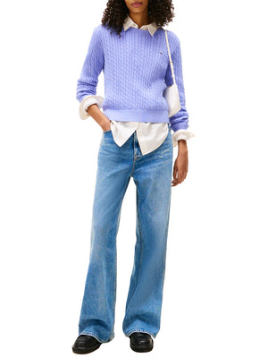 Tommy Hilfiger Maglia Donna Mod. DW0DW22165 C5Z Celeste