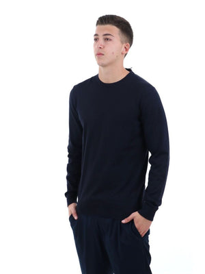 YOS Maglione Girocollo Uomo Mod. 3000900 VISCOSA 205 Blu