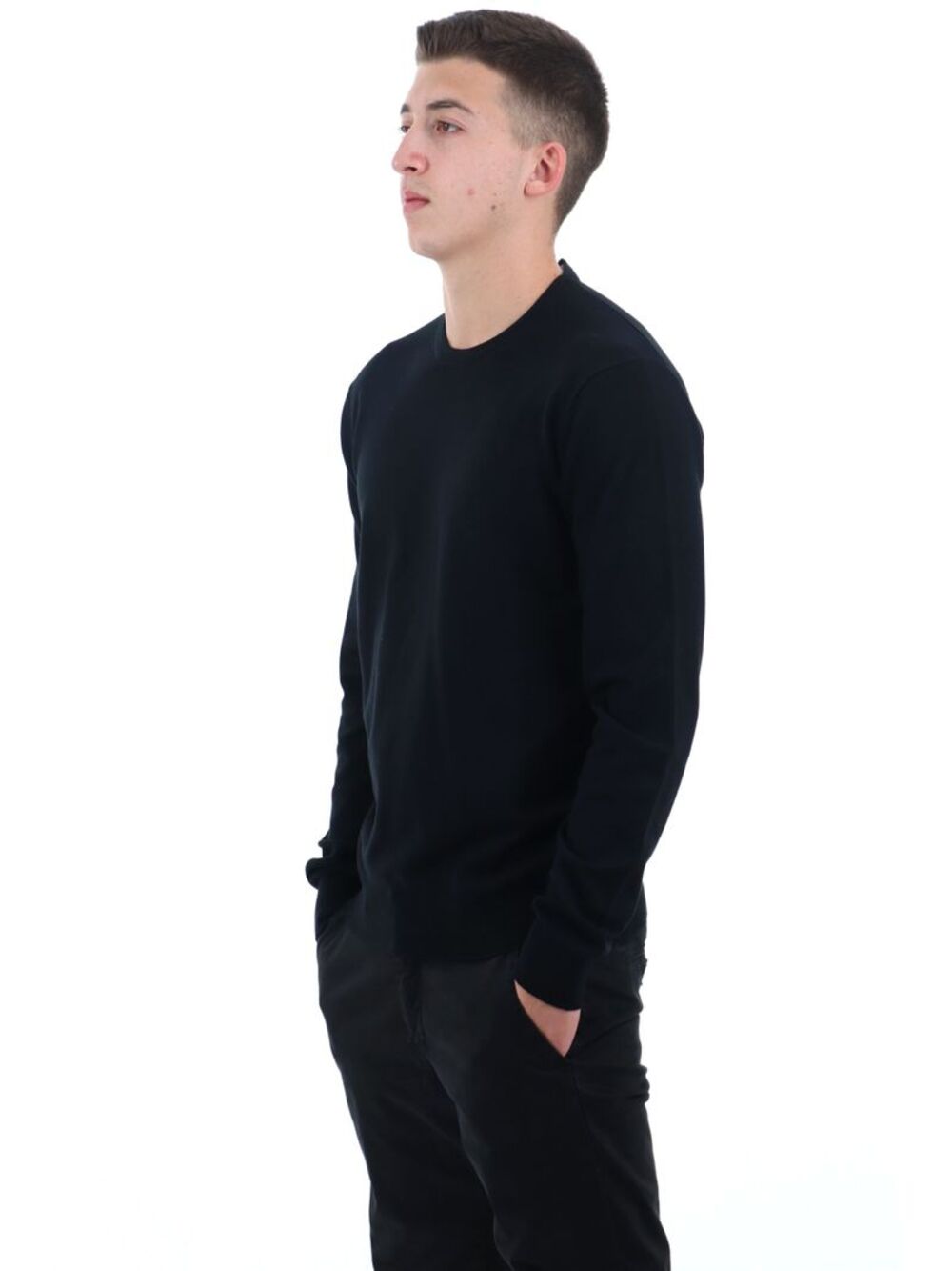 YOS Maglione Girocollo Uomo Mod. 3000900 VISCOSA 900 Nero