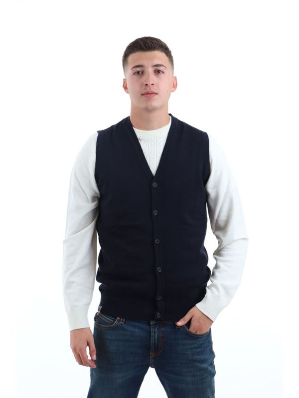 YOS Gilet Uomo Mod. 3002900 VISCOSA-BOT 205 Blu