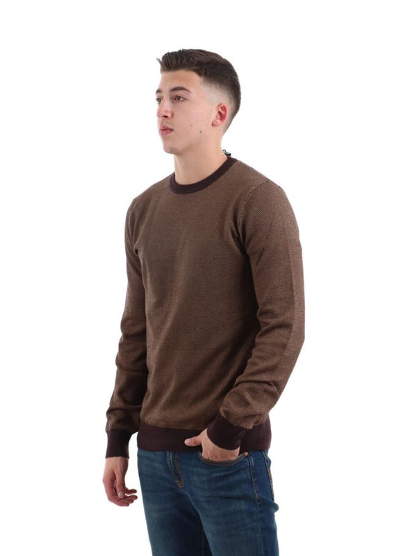YOS Maglione Girocollo Uomo Mod. 4034225 VISCOSA-MICR 26G FONDENTE