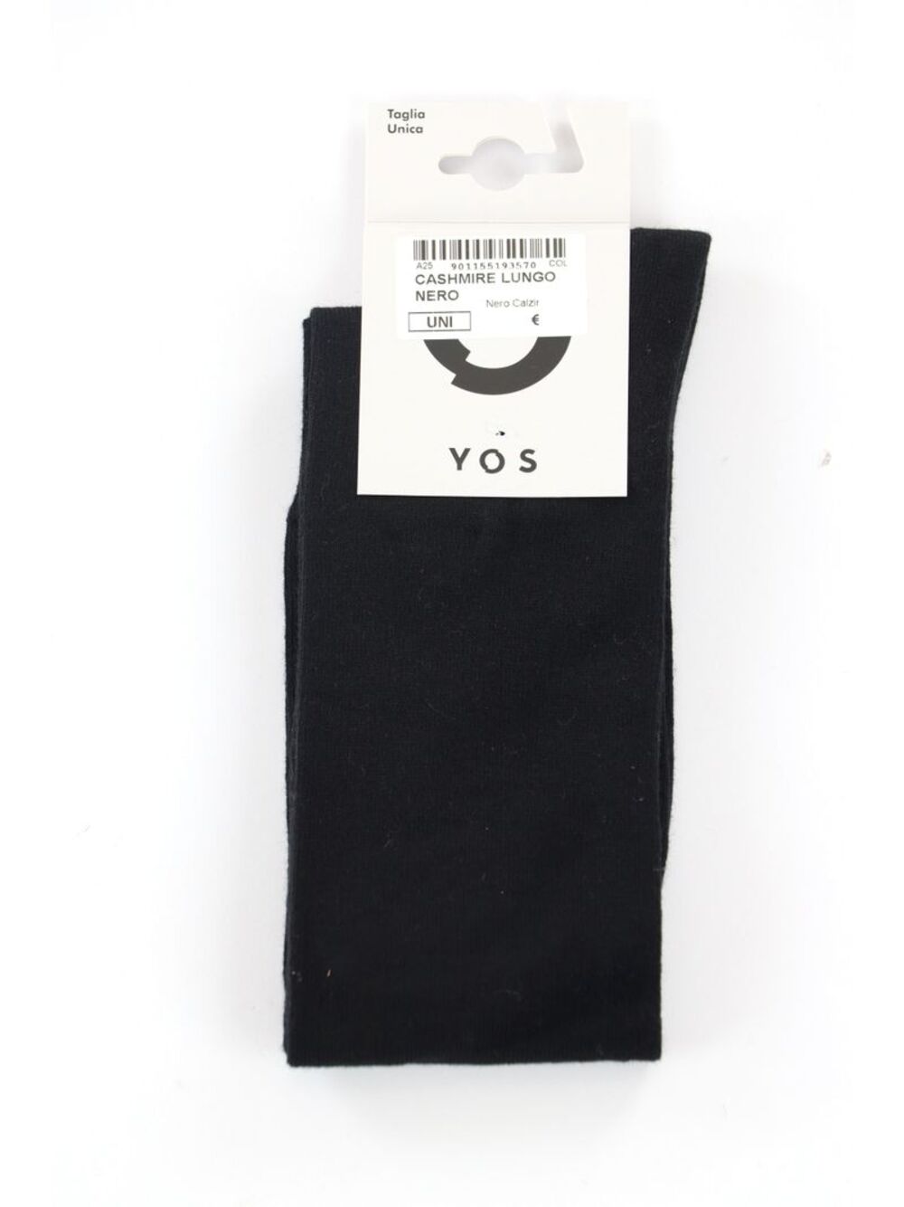 YOS Calzini UNISEX Mod. CASHMERE LUNGO NERO