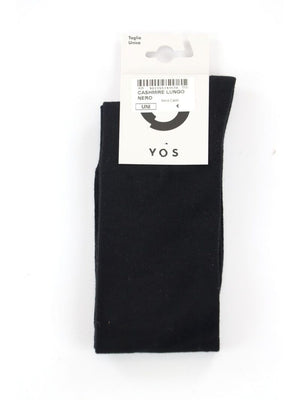 YOS Calzini UNISEX Mod. CASHMERE LUNGO NERO