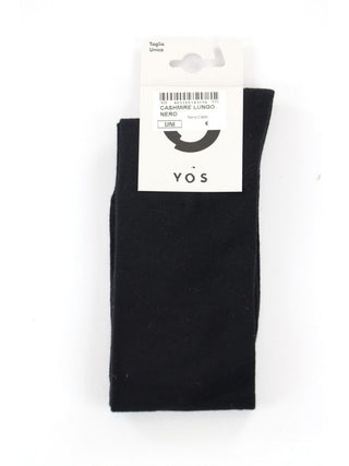YOS Calzini UNISEX Mod. CASHMERE LUNGO NERO