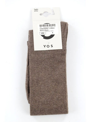 YOS Calzini UNISEX Mod. CASHMERE LUNGO NOCCIOLA