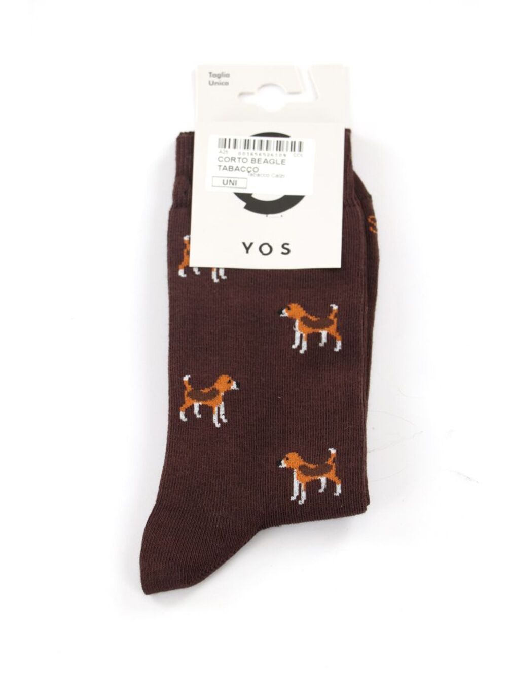 YOS Calzini UNISEX Mod. CORTO BEAGLE TABACCO